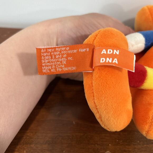 Giant Microbes DNA Plush Stuffed Toy Orange 10" By Drew Oliver - Picture 7 of 9